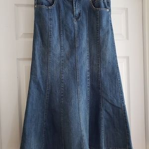 Baccini Denim Maxi skirt size 10
